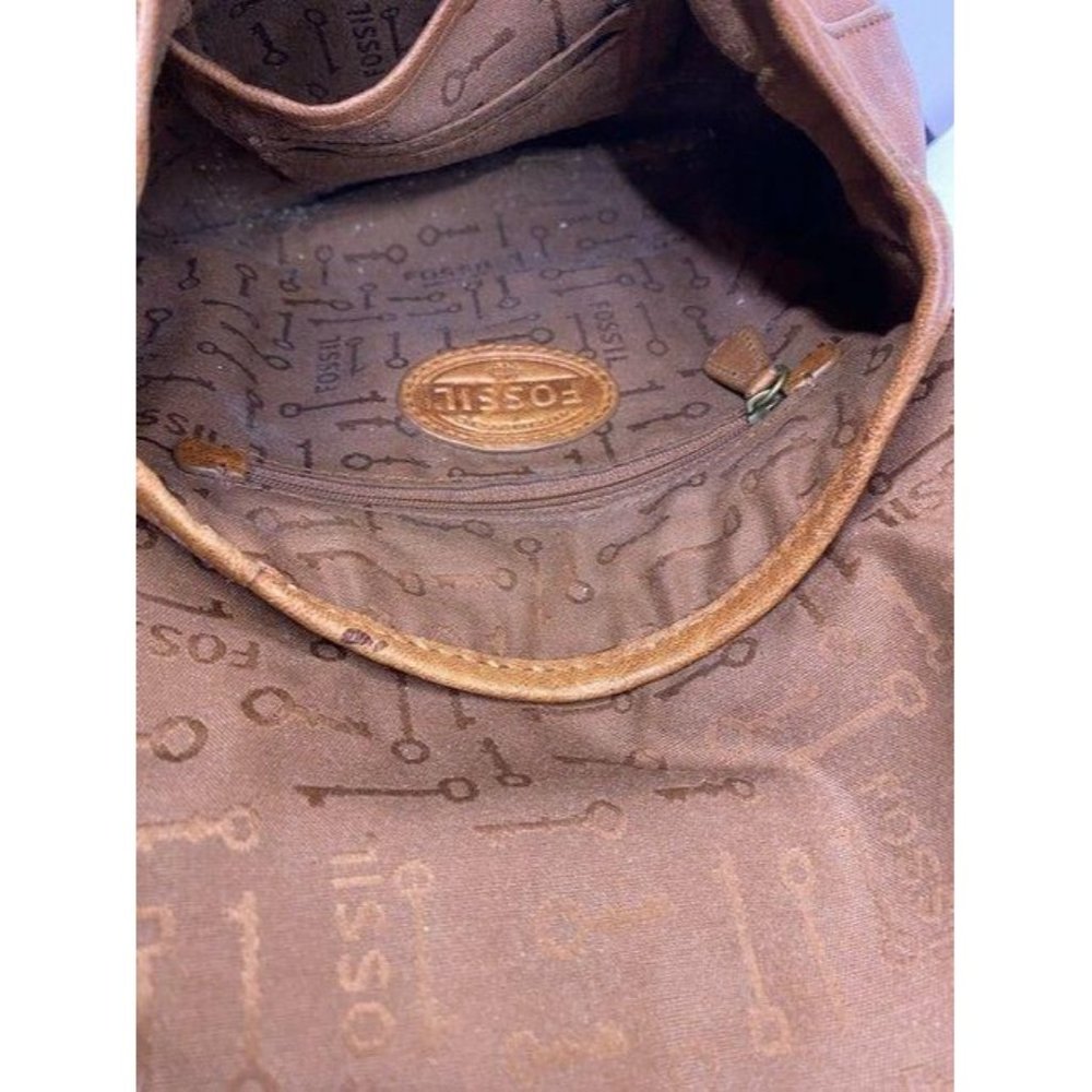 Fossil brown leather shoulder bag - Picture 10 of 12